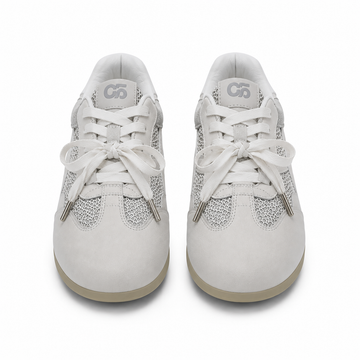 Women's White & Gray Retro Casual Sneakers