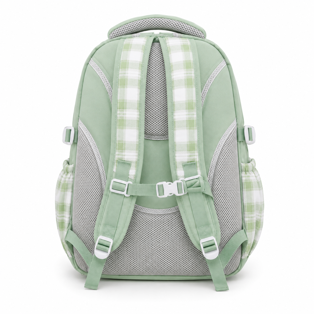 Trend OneB Plaid Multi-Pocket School Backpack