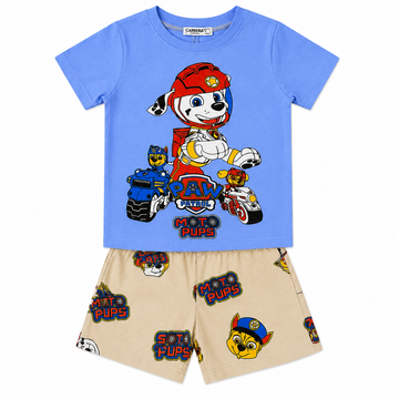 Kids Boys Paw Patrol Summer T-Shirt & Shorts Set – Sky Blue