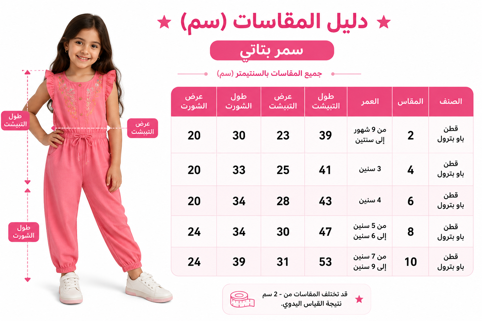 SARUSHKA Kids Girls Pink Summer Jumpsuit