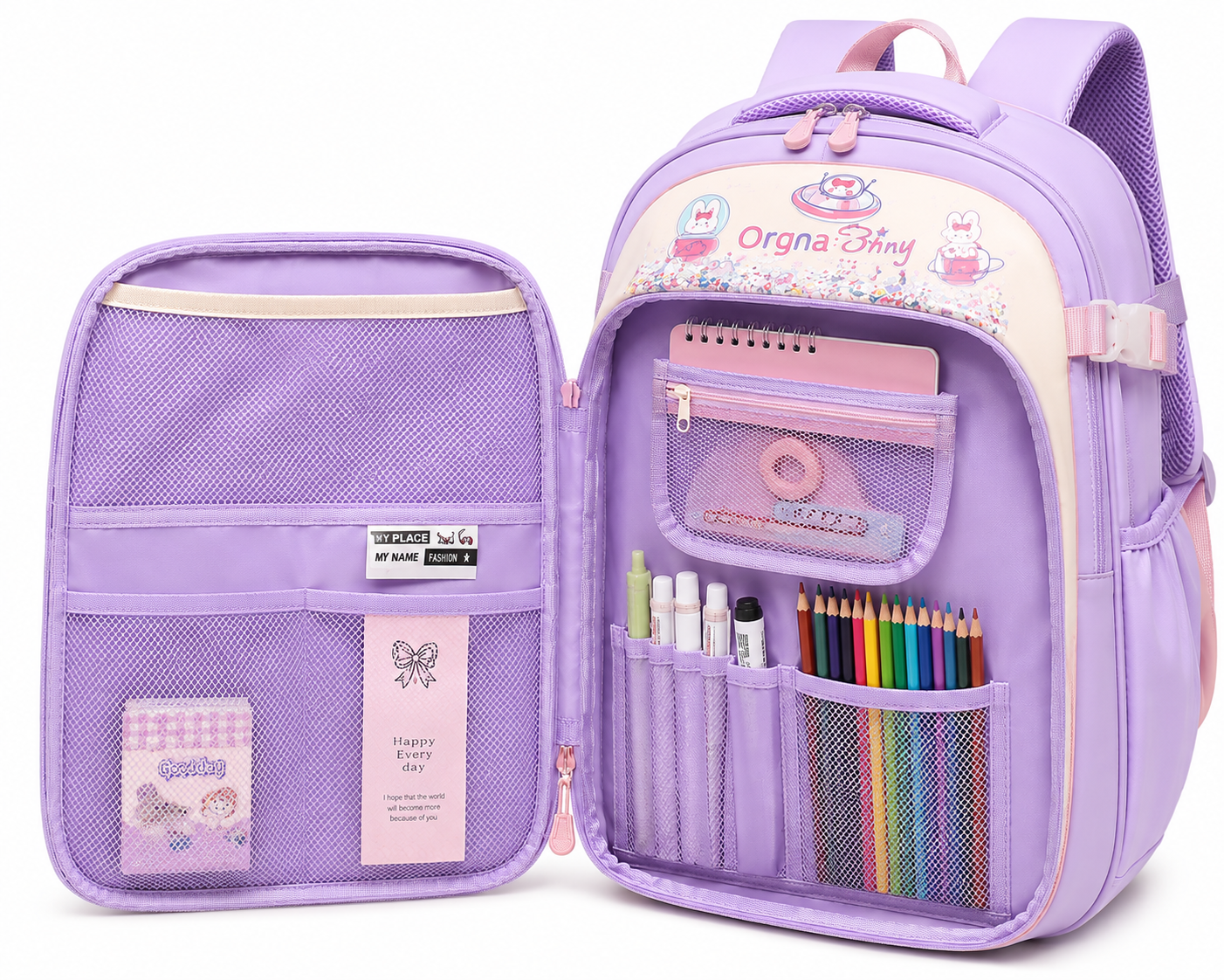 Pastel Bunny Large School Backpack