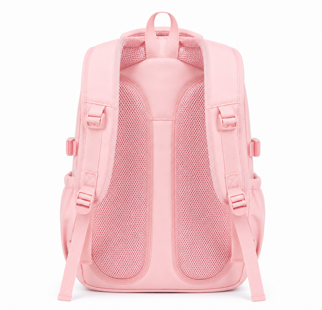 Pastel Pink School Backpack with Ice Cream Charm