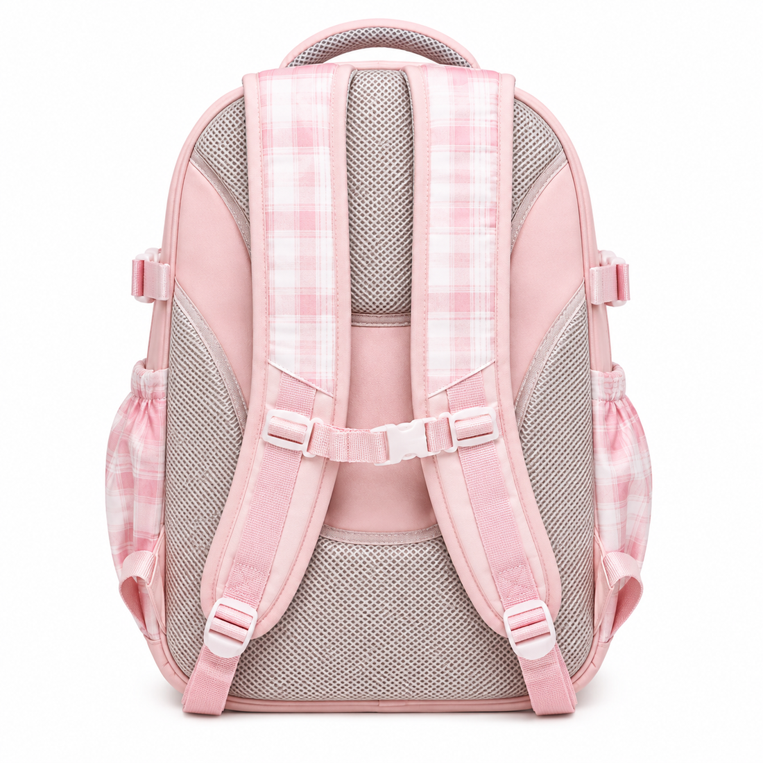 Pastel Plaid Large School Backpack