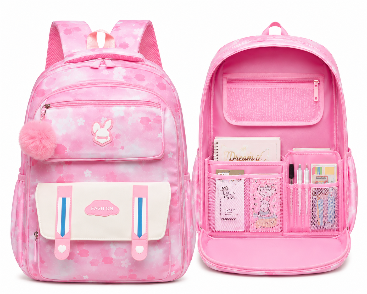 Fashion Floral Large School Backpack