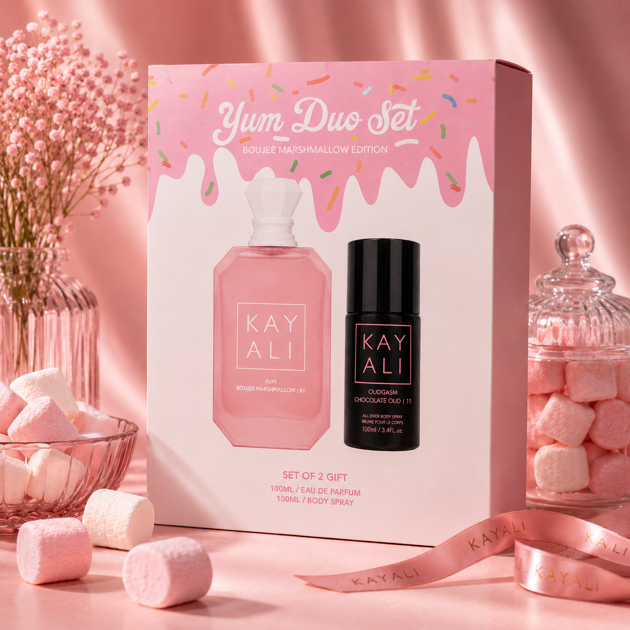 Kayali Yum Boujee Marshmallow Duo Gift Set 2 × 100ml