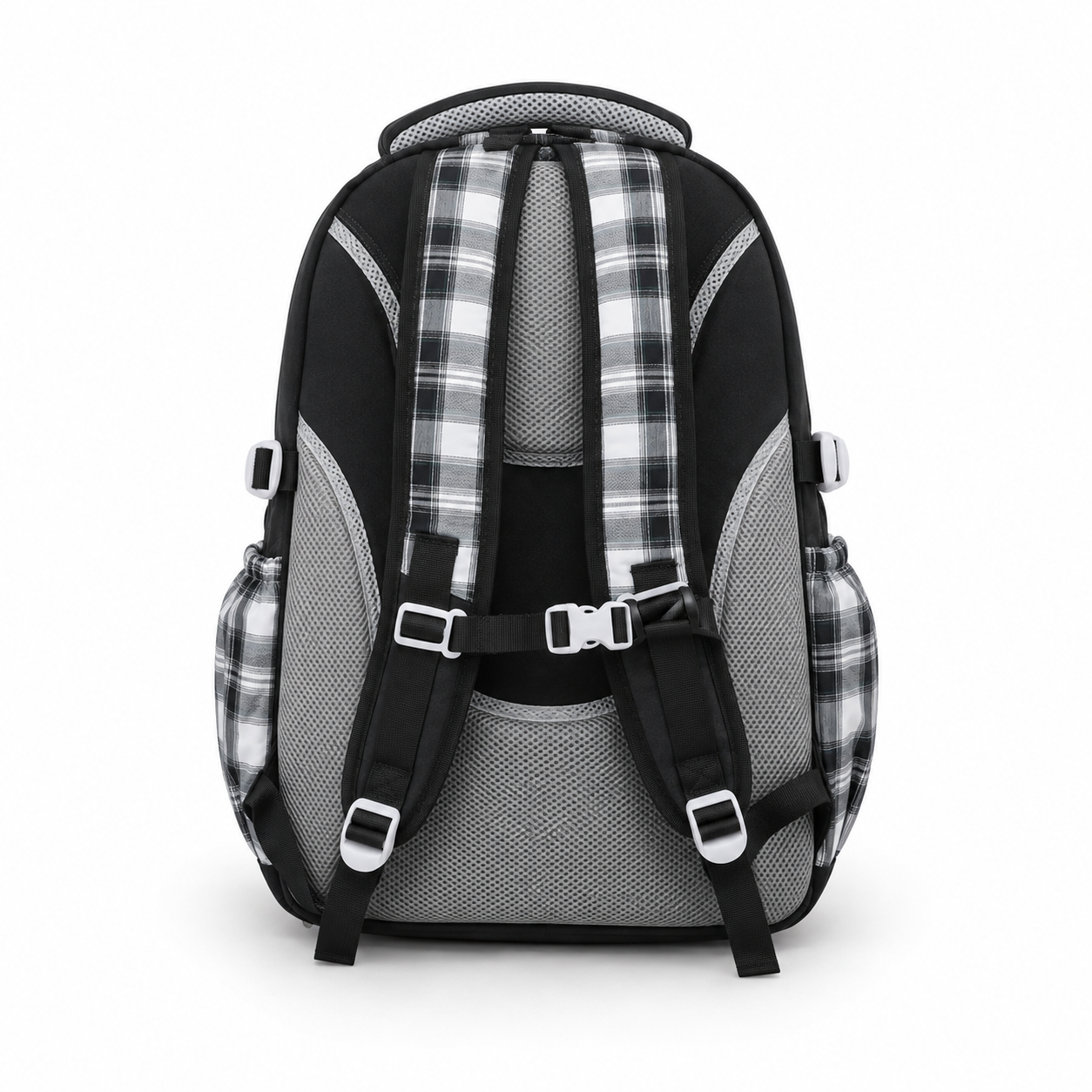 Trend OneB Plaid Multi-Pocket School Backpack