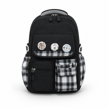 Trend OneB Plaid Multi-Pocket School Backpack