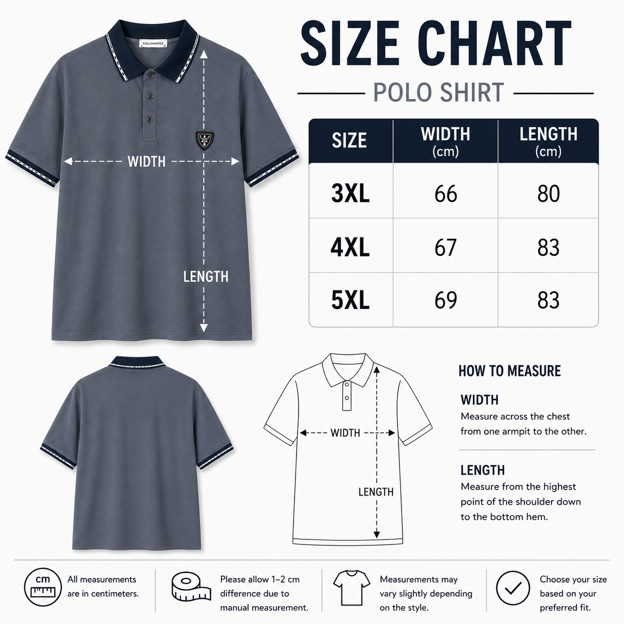 Men’s Contrast Trim Polo Shirt – Gray