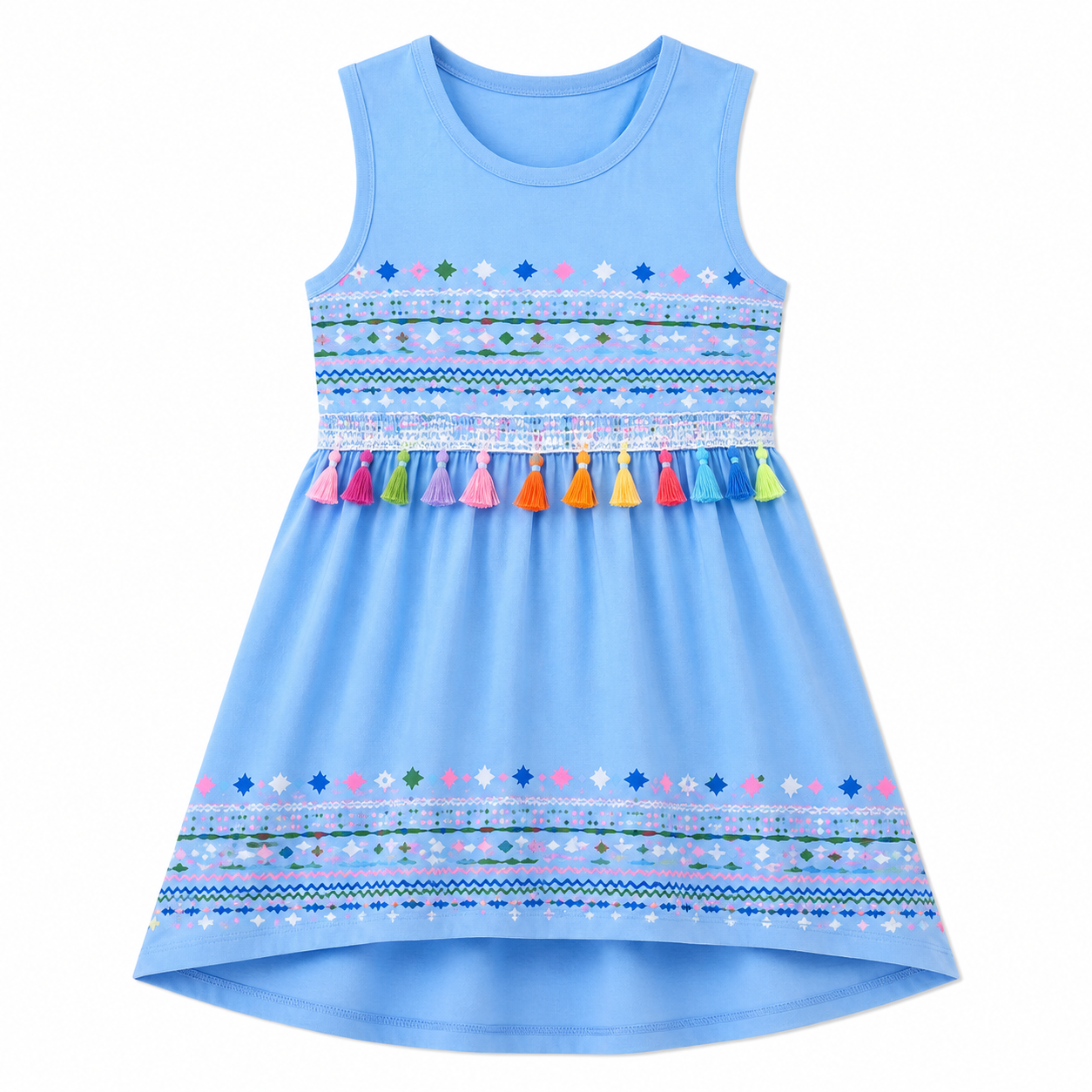 Kids Girls Sleeveless Dress – Sky Blue