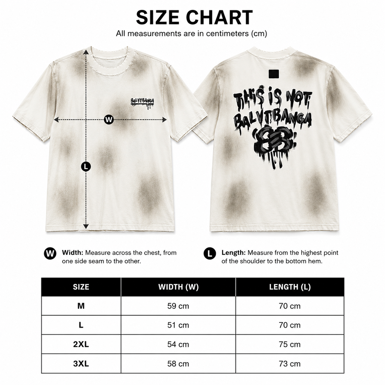 Men’s BALYTBANGA Graphic Washed T-Shirt – Off White