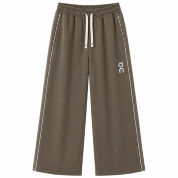 Men’s Wide Leg Track Pants – Brown