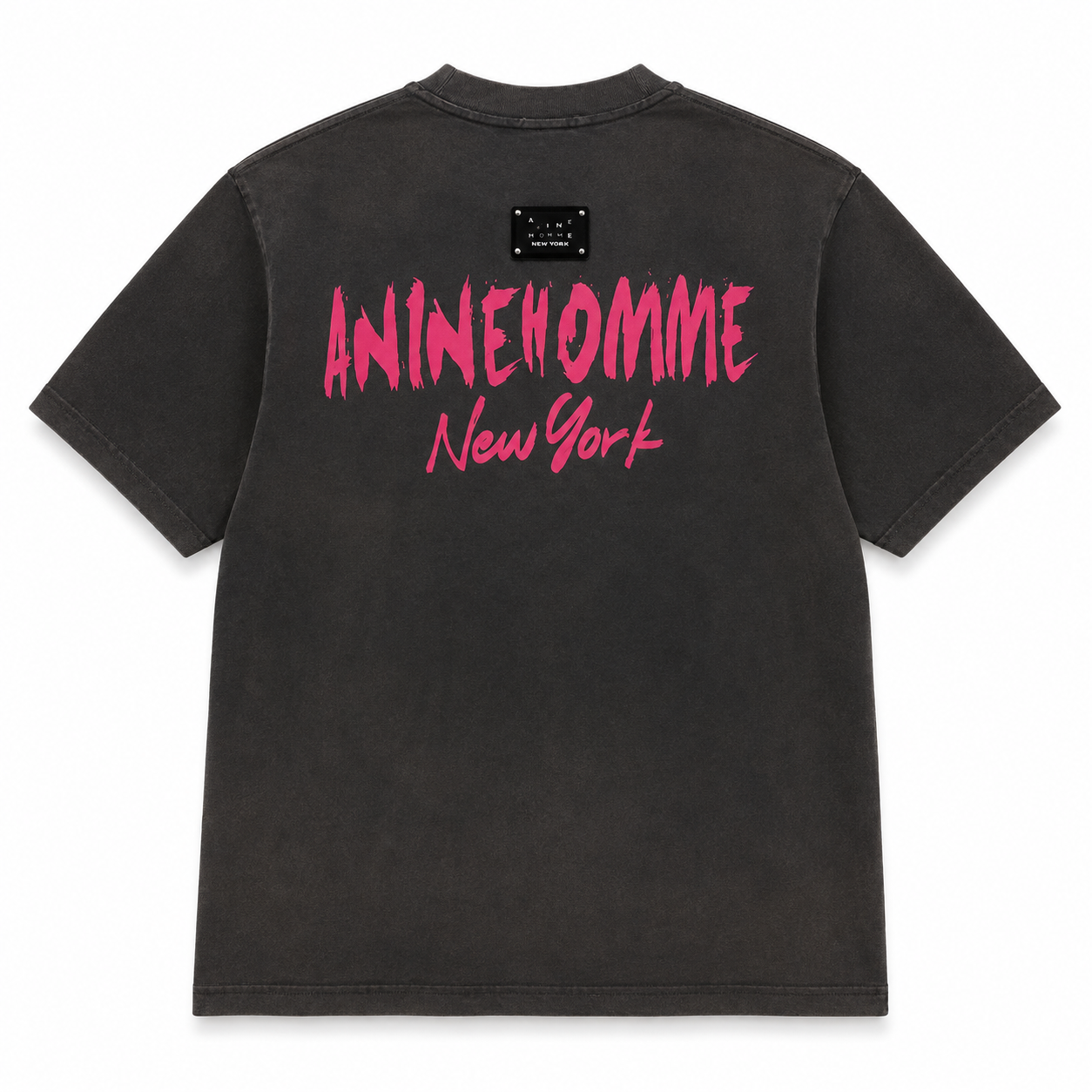 Men’s ANINEHOMME New York Graphic T-Shirt – Washed Black