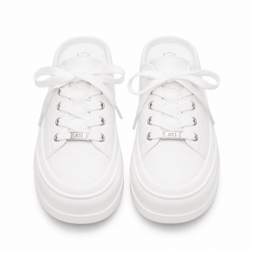 Women's Platform Mule Sneakers - White