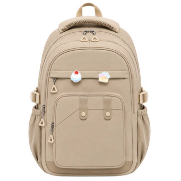 Trend One School Backpack – Khaki / Beige