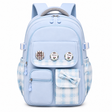 Pastel Plaid Large School Backpack