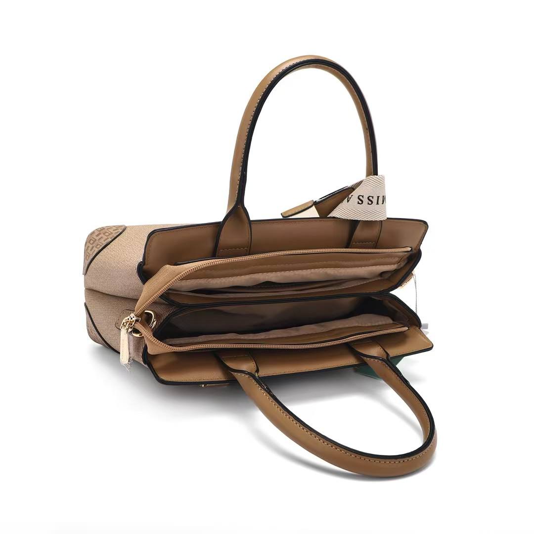 MISS ALITA Elegant Khaki Structured Handbag