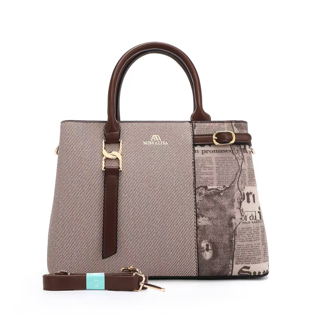 MISS ALITA Elegant Brown Structured Handbag
