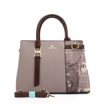 MISS ALITA Elegant Brown Structured Handbag