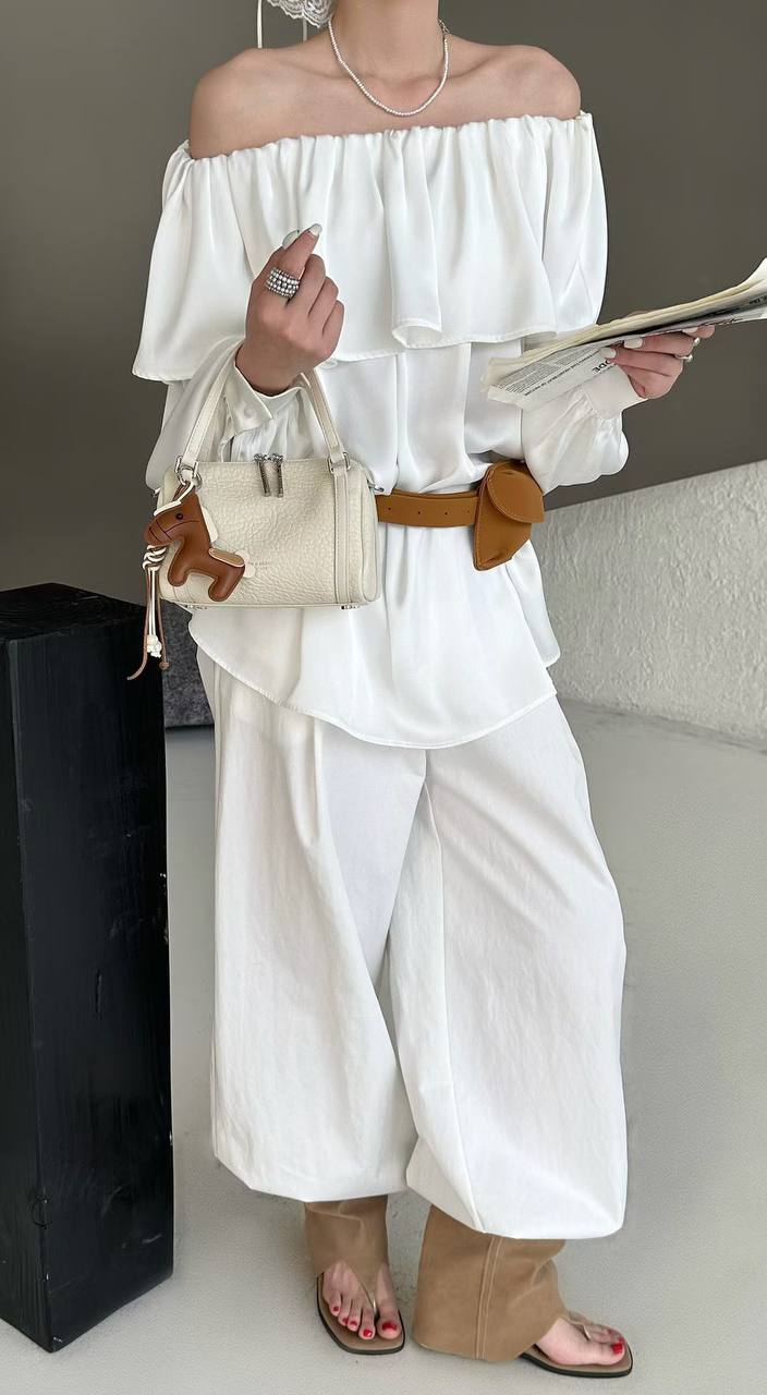 Women's Elegant Ivory Boston Handbag