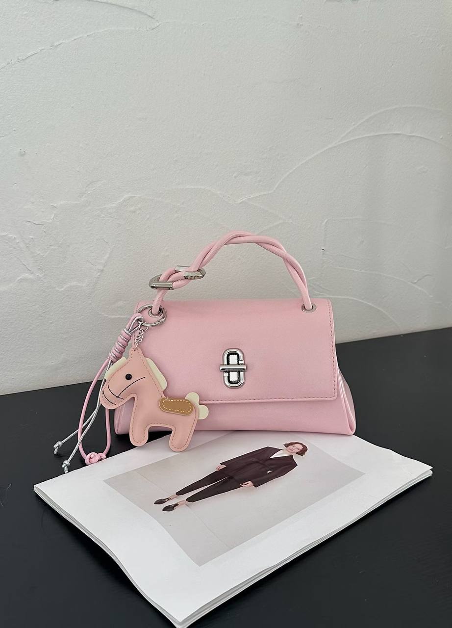 Women's Classic Horse Charm Top Handle Bag - Pink