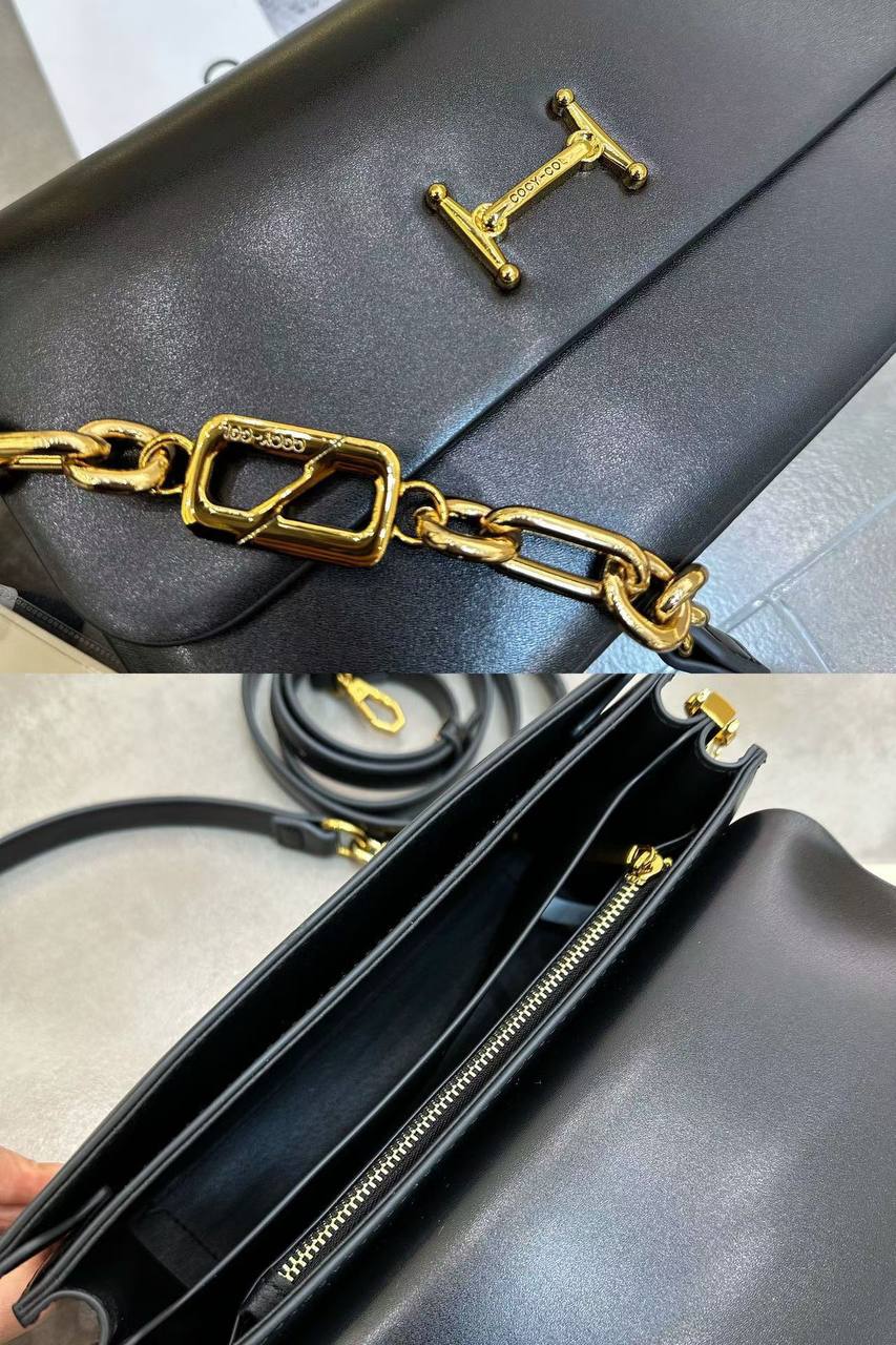 Elegant Chain Shoulder Bag – Black