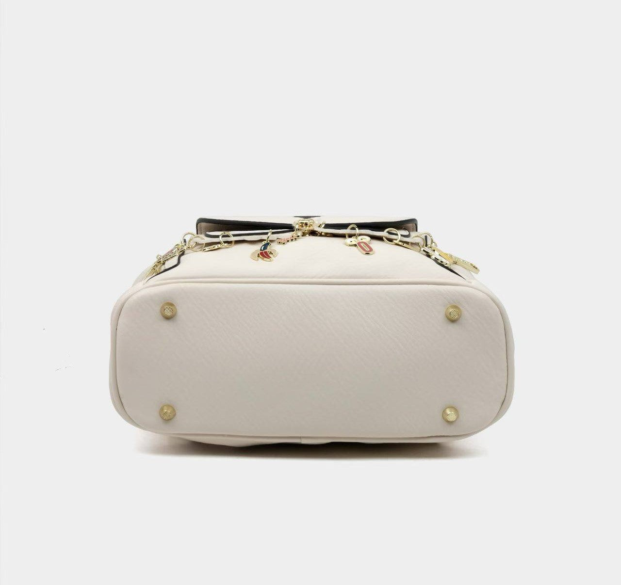 Eye Theme Charm Backpack – Ivory Women's Mini Backpack