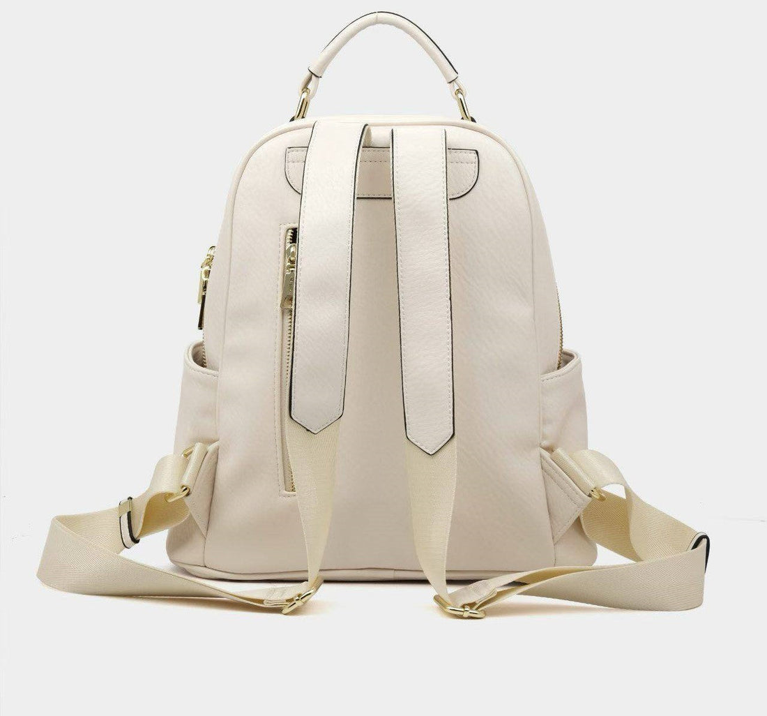 Eye Theme Charm Backpack – Ivory Women's Mini Backpack