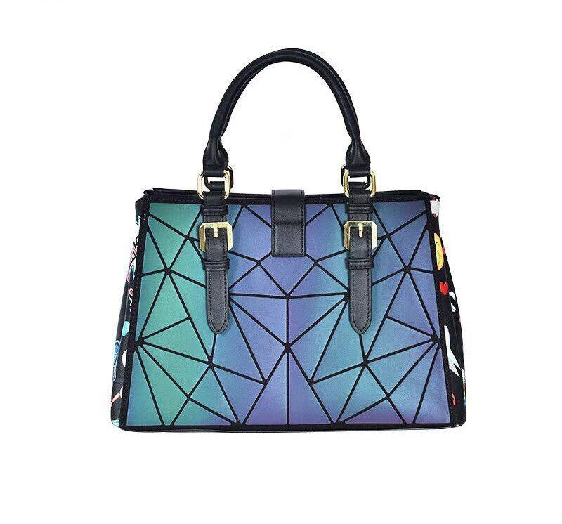Eye Theme Prism Satchel – Purple Cartoon Eyes Women's Handbag