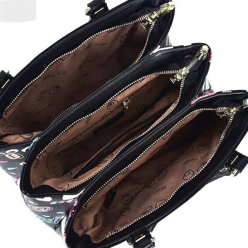 Eye Theme Prism Satchel – Purple Cartoon Eyes Women's Handbag
