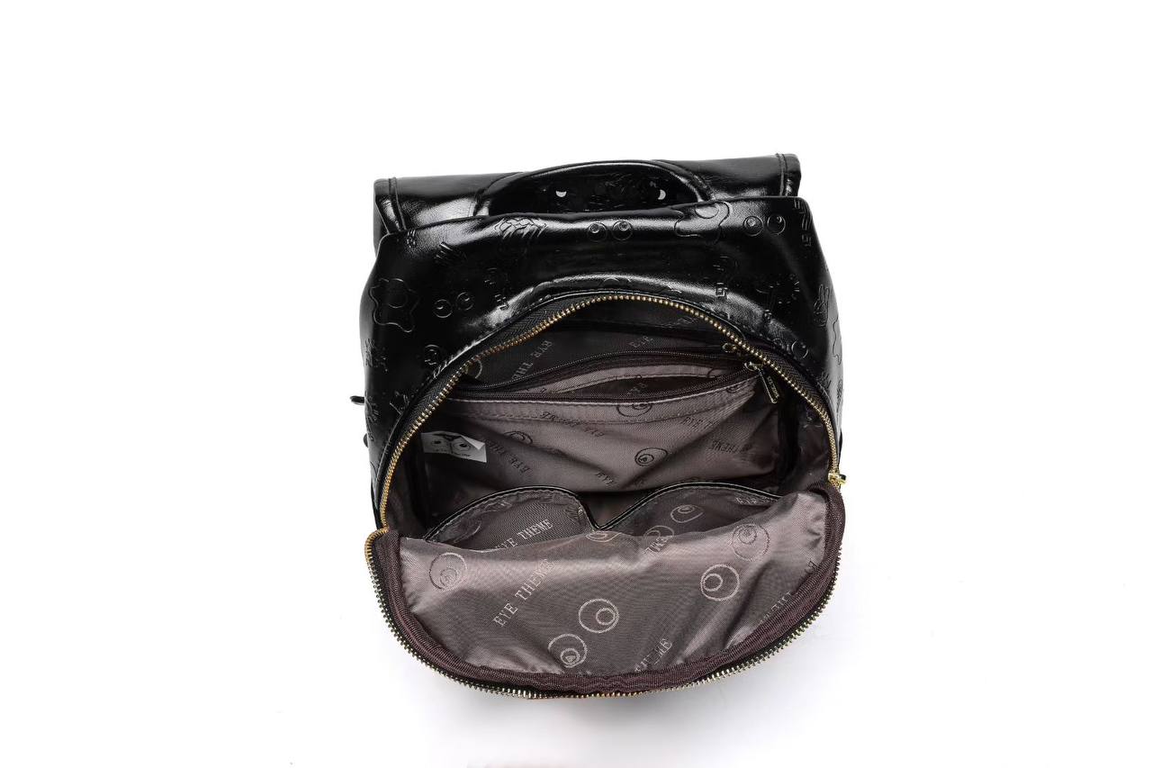 Eye Theme Sequin Sparkle Backpack – Black Women's Fashion Backpack