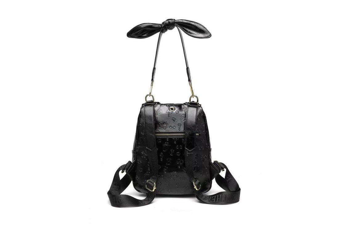Eye Theme Sequin Sparkle Backpack – Black Women's Fashion Backpack