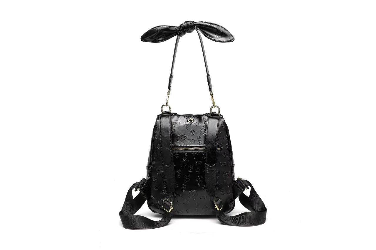 Eye Theme Sequin Sparkle Backpack – Black Women's Fashion Backpack