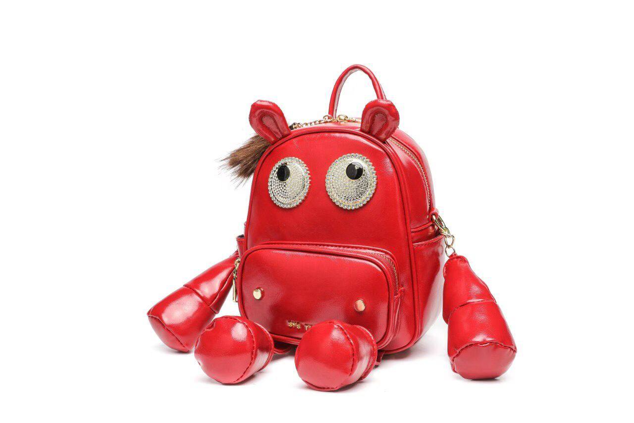 Eye Theme Crystal Eyes Character Backpack – Red Women's Fashion Backpack