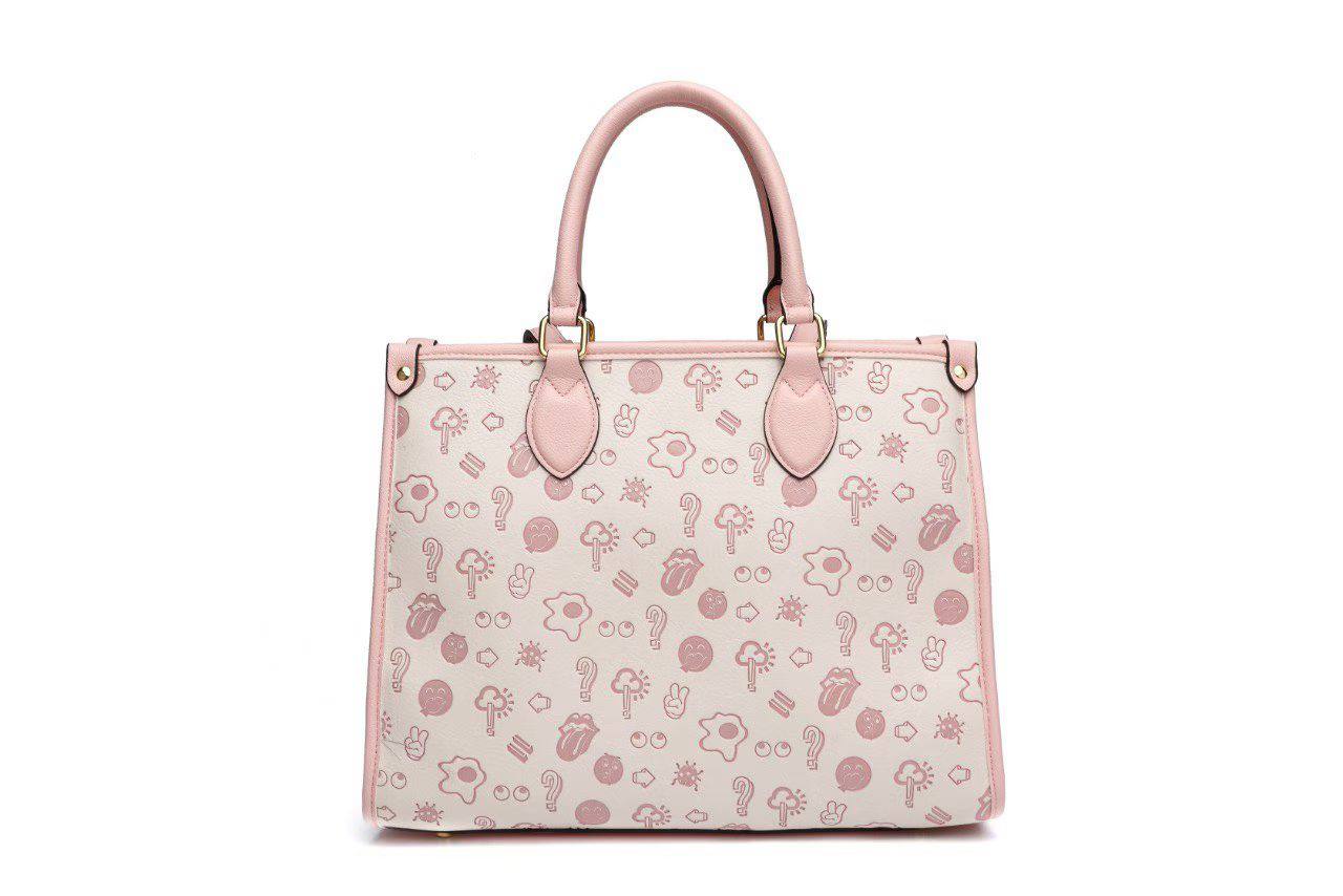 Cute Cartoon Glitter Tote Bag – Pink