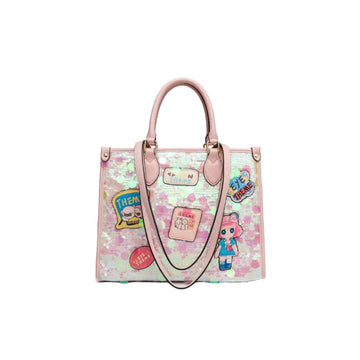 Cute Cartoon Glitter Tote Bag – Pink