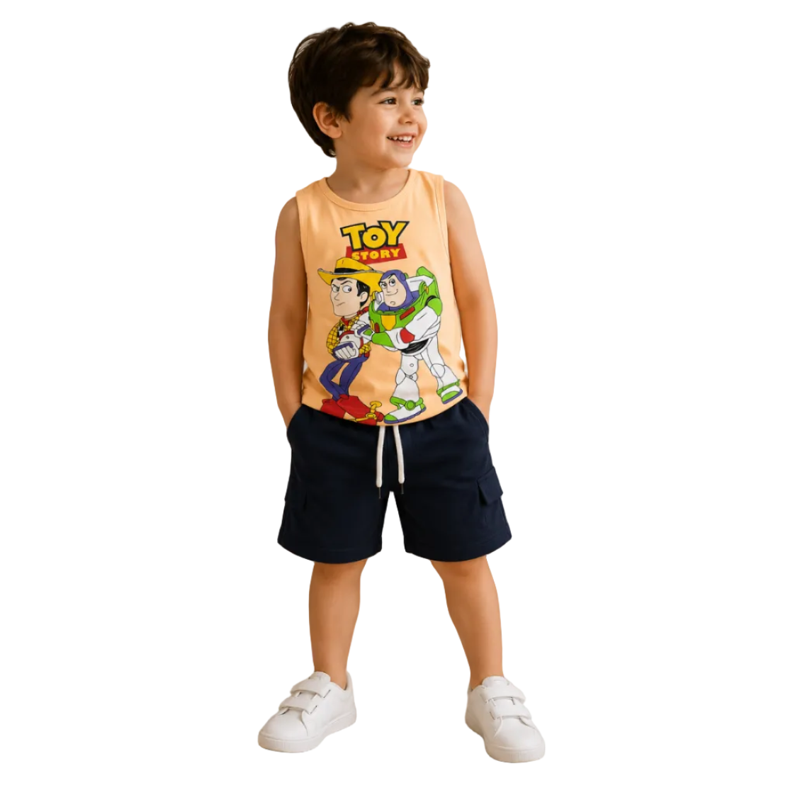 Kids Boys Toy Story Summer Tank Top & Shorts Set – Peach
